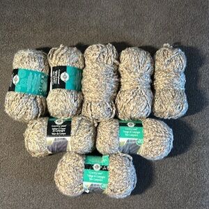 Loops And Threads Country Loom Yarn 8 Skeins Color Shale 100% Acrylic NWT